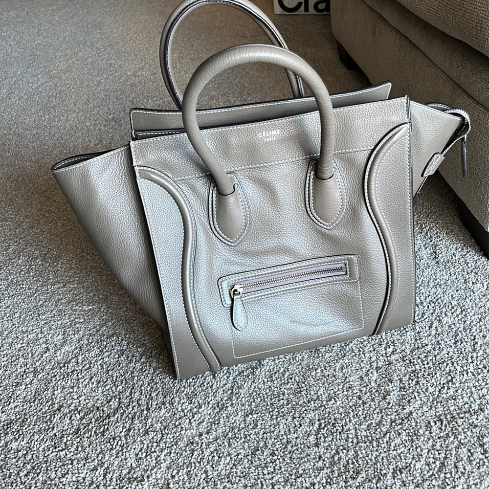 Celine Mini Luggage - Grey Taupe
